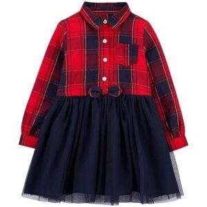 OSHKOSH Toddler Girls Sparkle Plaid Tulle Dress